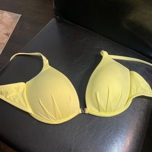 New! Never worn, light yellow push up bikini top